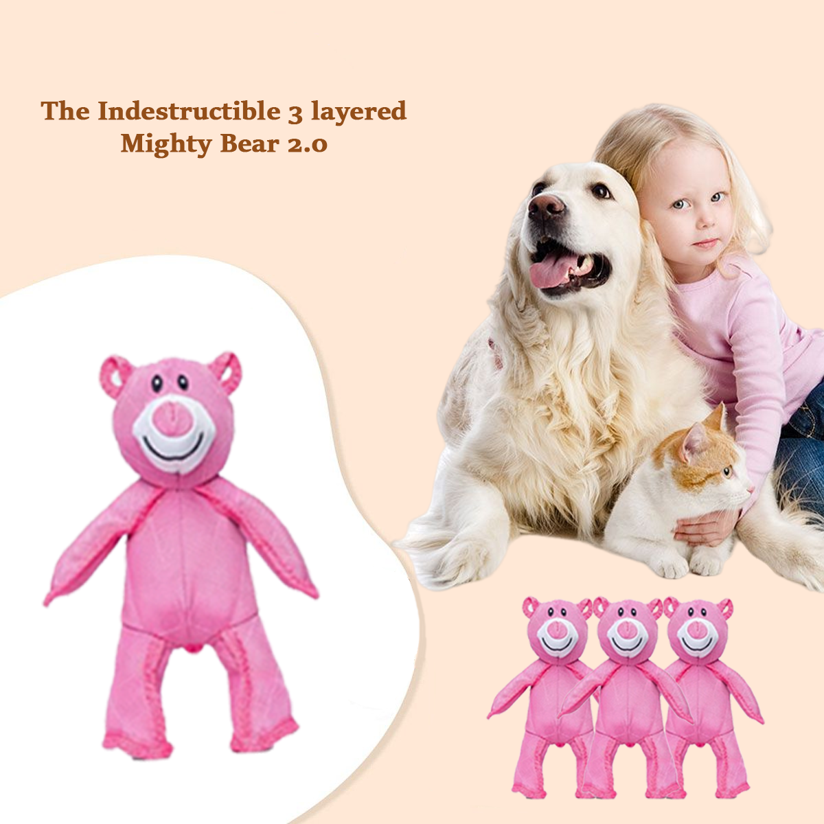 Vivahine® Mighty Bear 2.0(✔️ Non-Toxic Chew-Resistant Fabric)